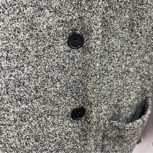 Sandro Women’s Black & White Button Down Blazer Style Coat Size Medium - Picture 3 of 9